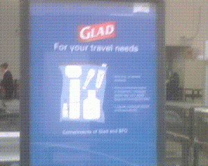 Glad Sign at SFO Airport